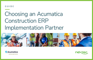 Choosing an Acumatica Construction ERP Implementation Partner